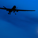 A fixed-wing U.S. Predator drone flying in Kandahar Air Field in Afghanistan in 2010.